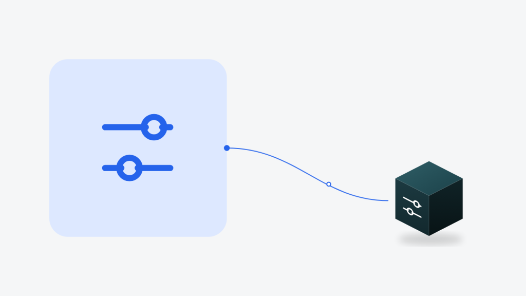 Illustration for “Pricing automation that protects margins”: Marketplace sales workflow icon connected to an ORCA cube